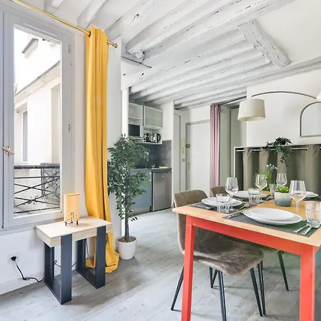 Elegant Studio Appartement Quartier Ile Saint Louis Free Netflix-2